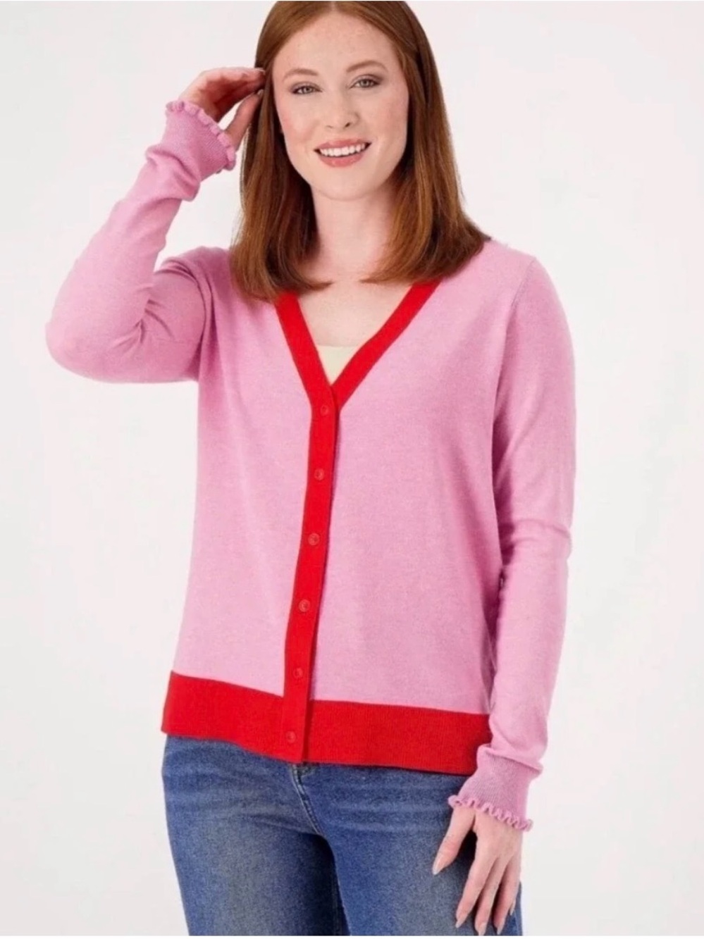 Candace Cameron Bure Surfside Button Front V-Neck Cardigan Size Small NWT